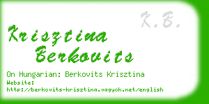 krisztina berkovits business card